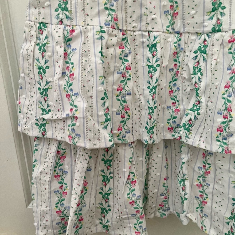 NWT Janie and Jack Coquette Tween Floral Striped Cotton Dress Size 18 Bridgerton - Picture 2 of 10